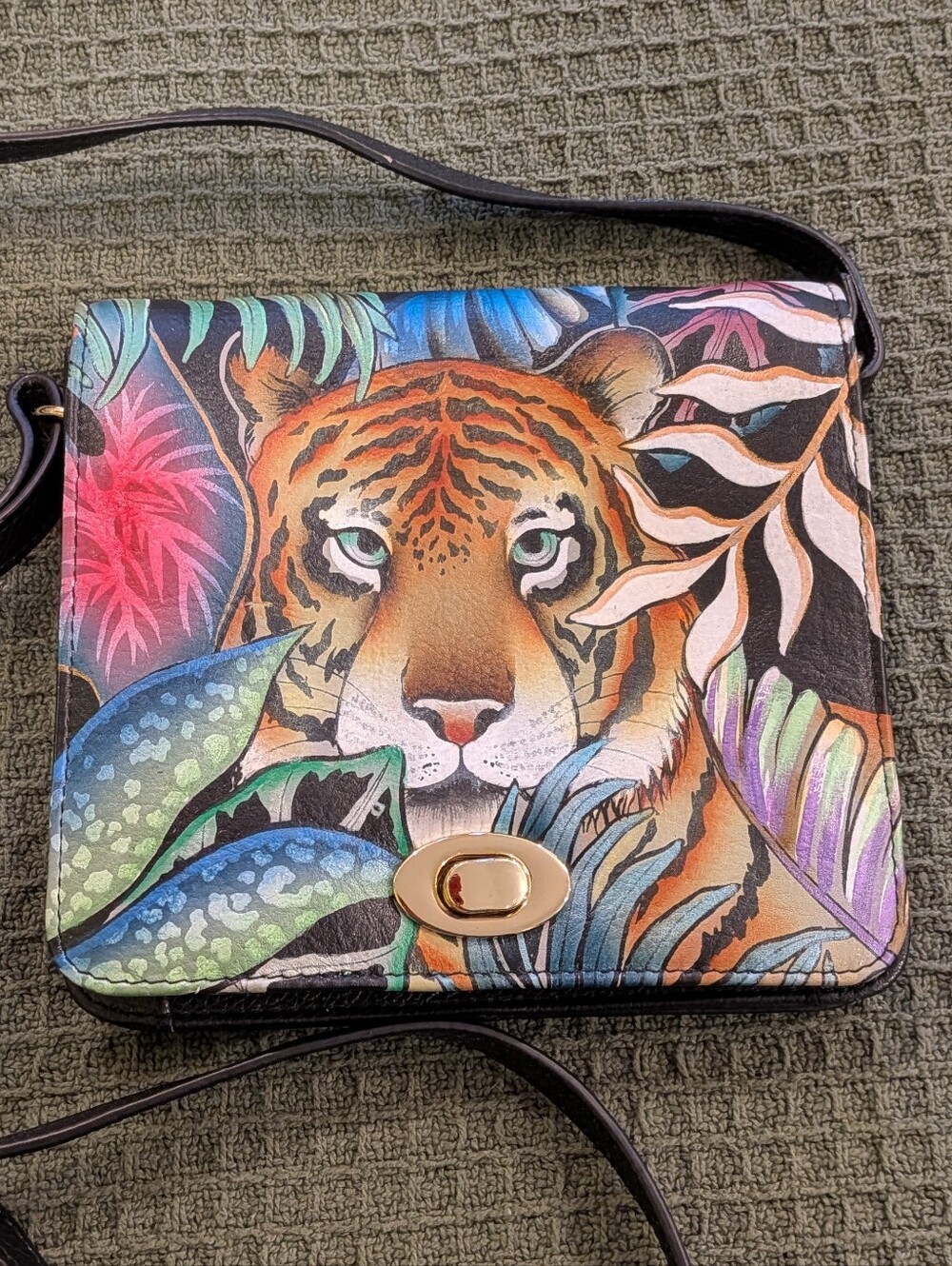 Tiger Print Crossbody Bag in Multicolor